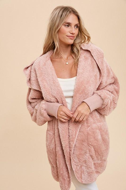 Blush teddy clearance bear coat