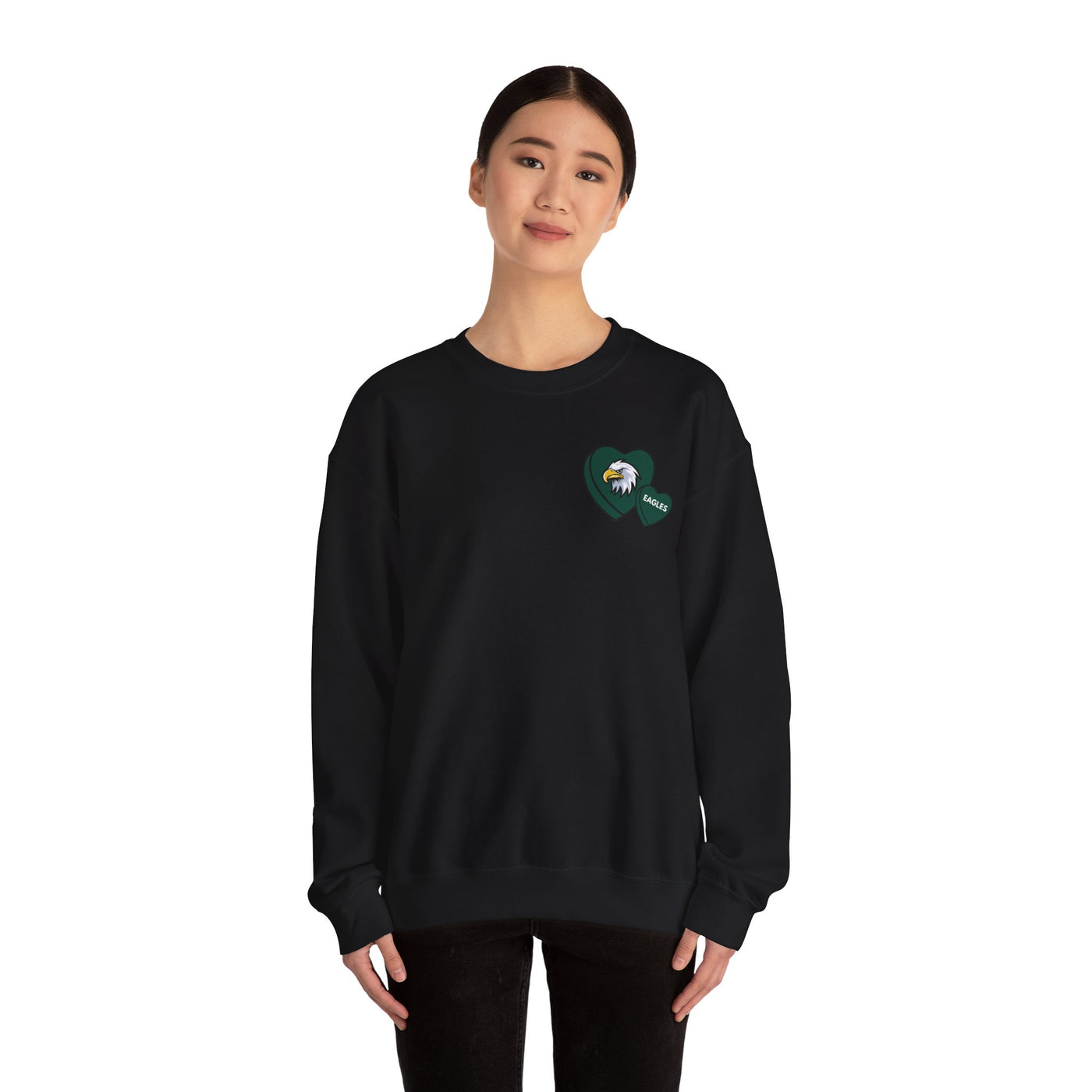 Philadelphia Eagles Heart Pride Sweatshirt (2-Sided Print) (GILDAN)