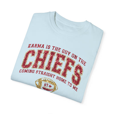 87 Karma 2 Sided Print Glitter T-shirt (Comfort Colors)