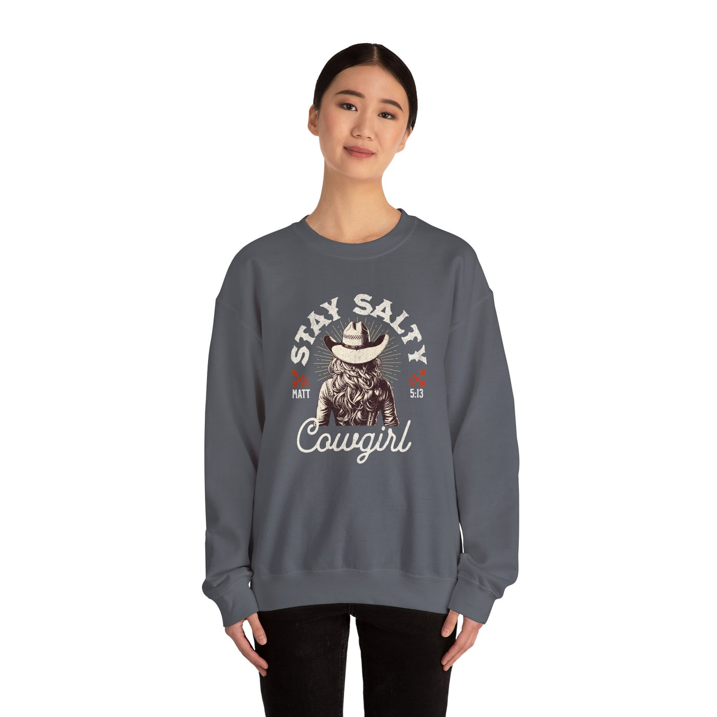 Stay Salty Cowgirl Sweatshirt (GILDAN)