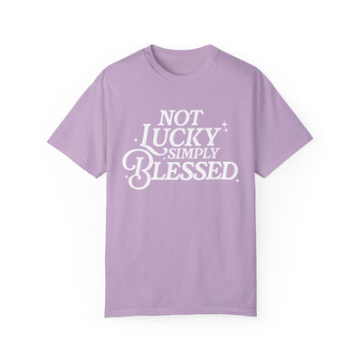 Not Lucky Simply Blesssed Graphic T-Shirt (Comfort Colors)