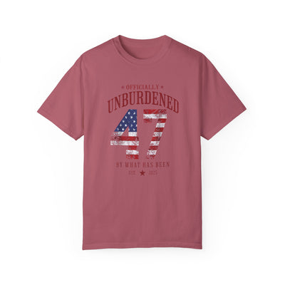 47 OFFICIALLY UNBURDENED BY WHAT HAS BEEN T-SHIRT (COMFORT COLORS)