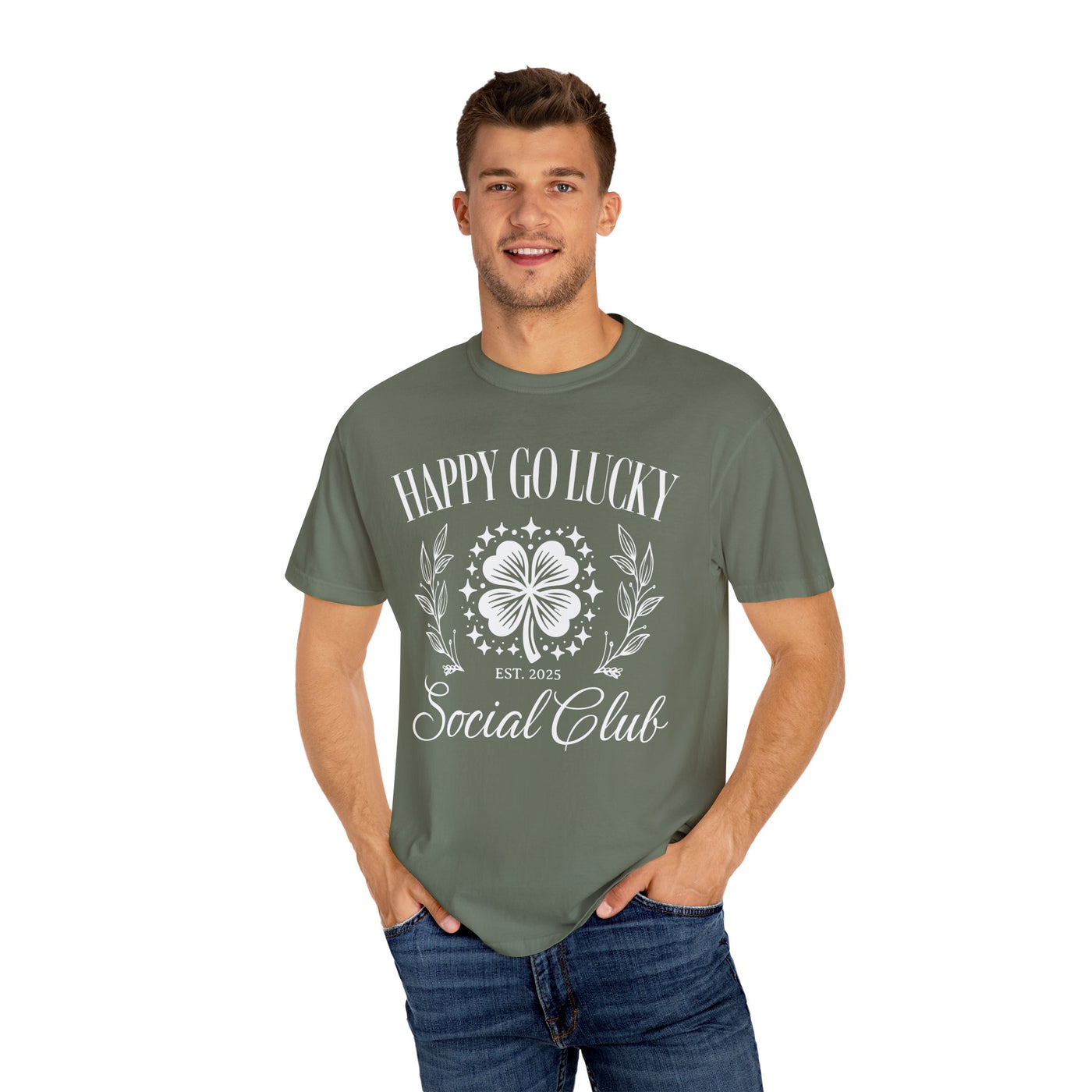 Happy Go Lucky Social Club T-shirt (COMFORT COLORS)