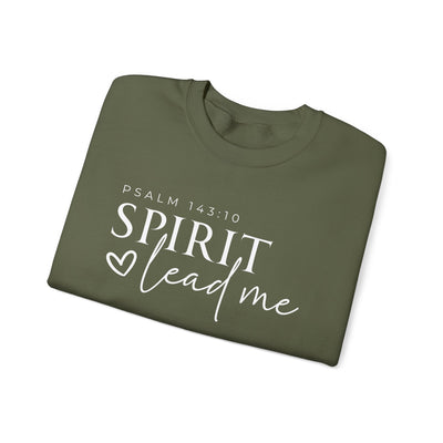 SPIRIT LEAD ME WHERE MY FAITH IS WITHOUT BORDERS SWEATSHIRT - FRONT AND SLEEVE PRINT(GILDAN)