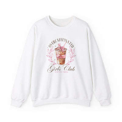 Overcaffeinated Girls Club Sweatshirt (GILDAN)