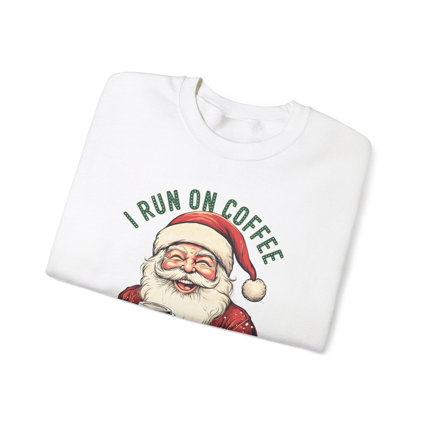 I RUN ON COFFEE AND CHRISTMAS CHEER SWEATSHIRT (GILDAN)