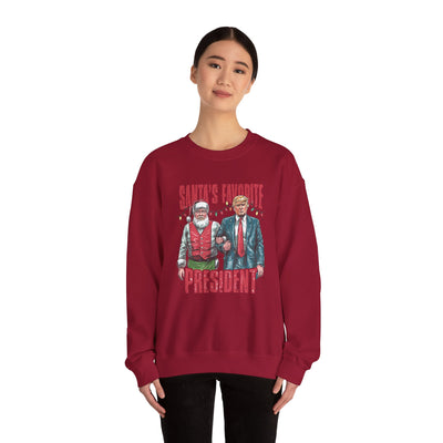 SANTA'S FAVOFRITE PRESIDENT SWEATSHIRT (GILDAN)