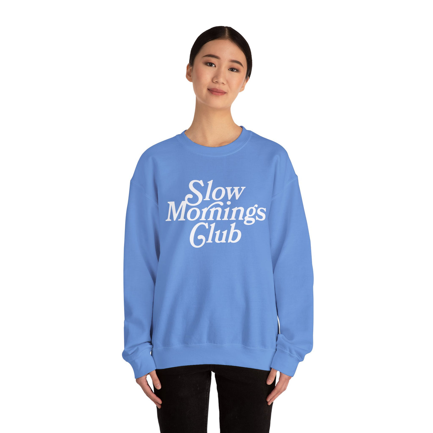 Slow Mornings Club Sweatshirt  (GILDAN)