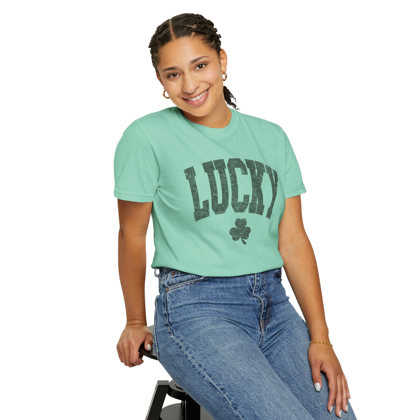 Lucky T-shirt - distressed (Comfort Colors)