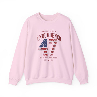 47 OFFICIALLY UNBURDENED BY WHAT HAS BEEN SWEATSHIRT (GILDAN)