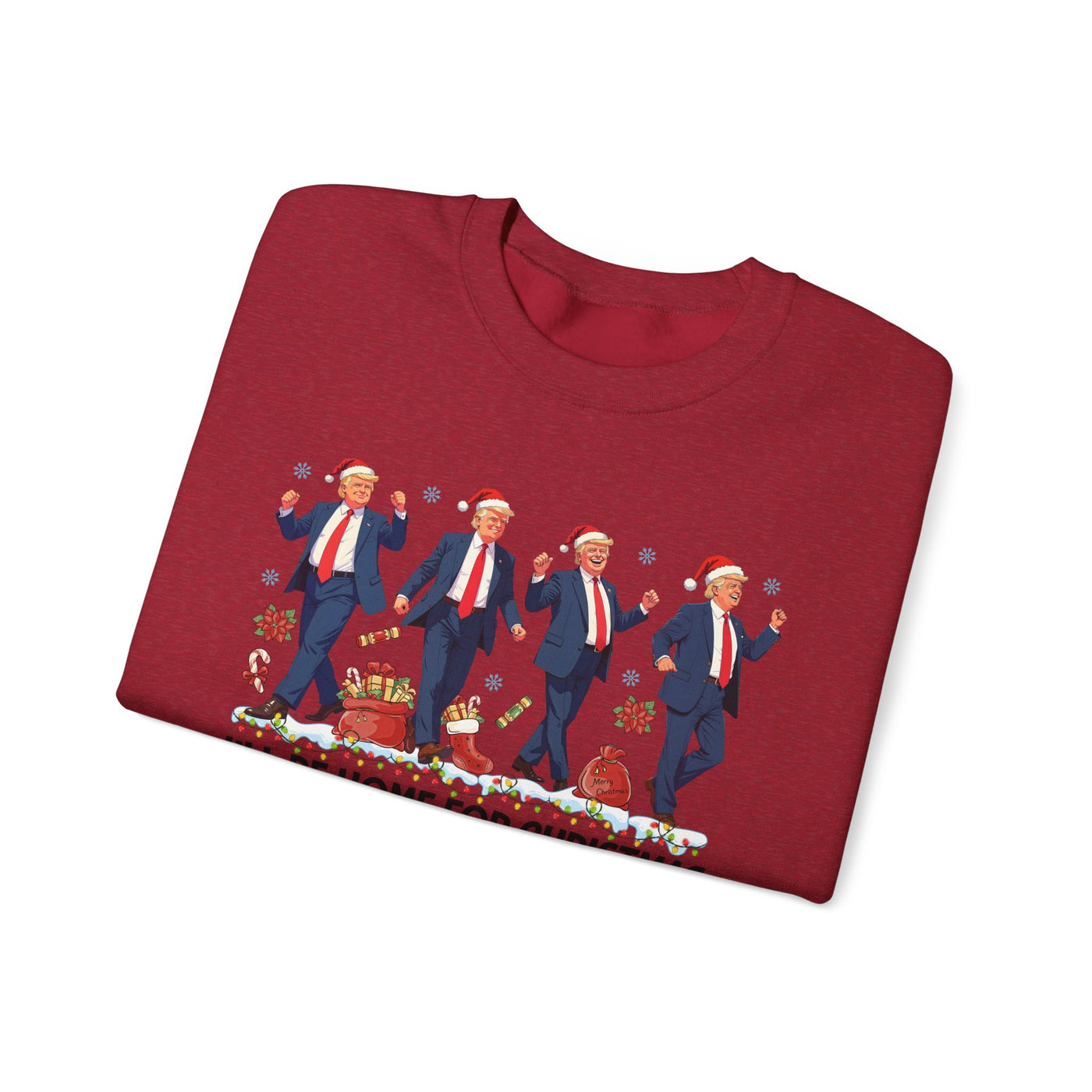 I'LL BE HOME FOR CHRISTMAS SWEATSHIRT (GILDAN)