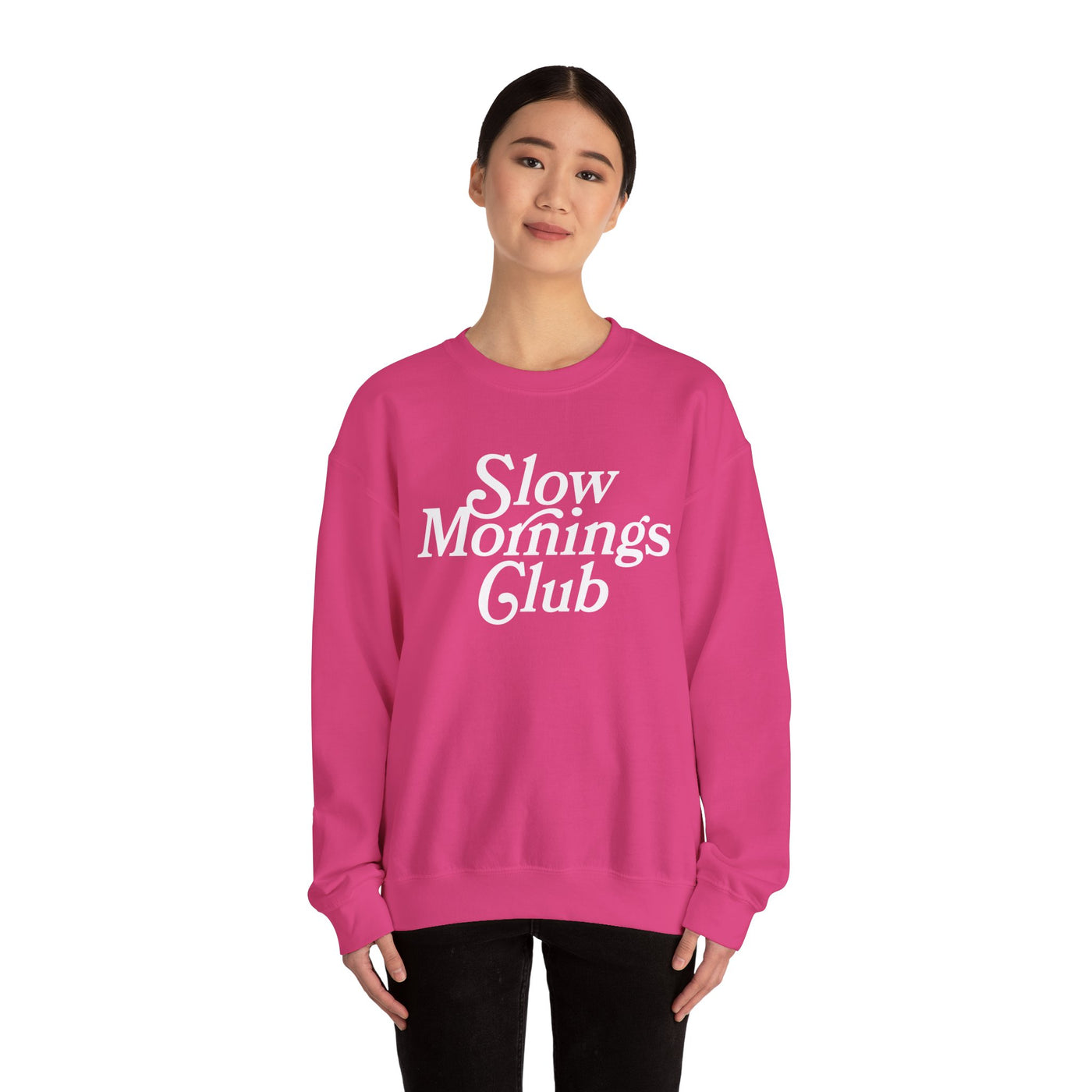 Slow Mornings Club Sweatshirt  (GILDAN)