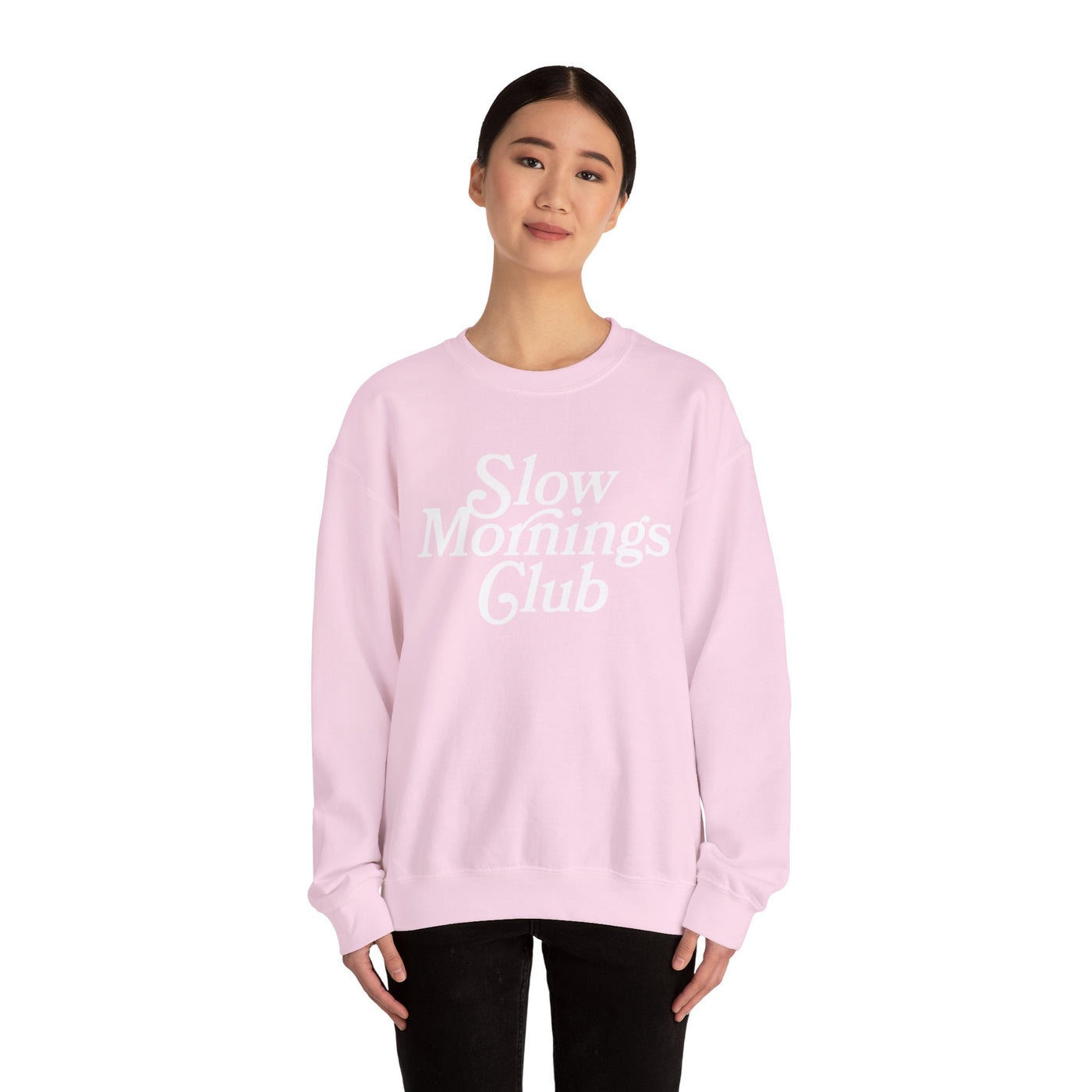 Slow Mornings Club Sweatshirt  (GILDAN)