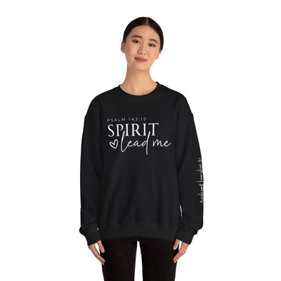 SPIRIT LEAD ME WHERE MY FAITH IS WITHOUT BORDERS SWEATSHIRT - FRONT AND SLEEVE PRINT(GILDAN)