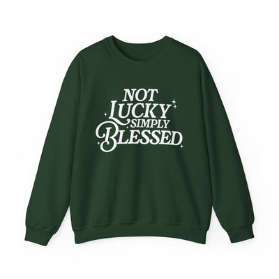 Not Lucky Simply Blessed Graphic Sweatshirt (GILDAN)