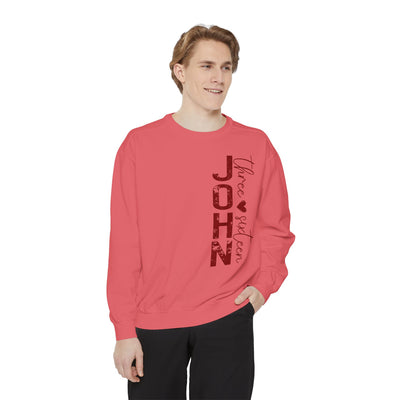 FOR GOD SO LOVED THE WORLD 2 SIDED PRINT SWEATSHIRT(COMFORT COLORS)