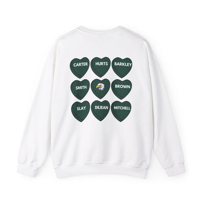 Philadelphia Eagles Heart Pride Sweatshirt (2-Sided Print) (GILDAN)