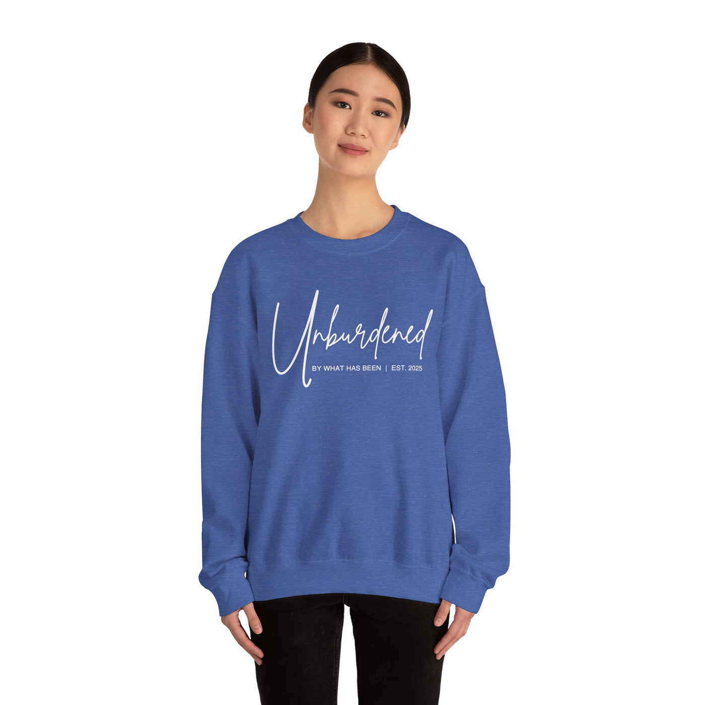 UNBURDENED BY WHAT HAS BEEN SWEATSHIRT (GILDAN)