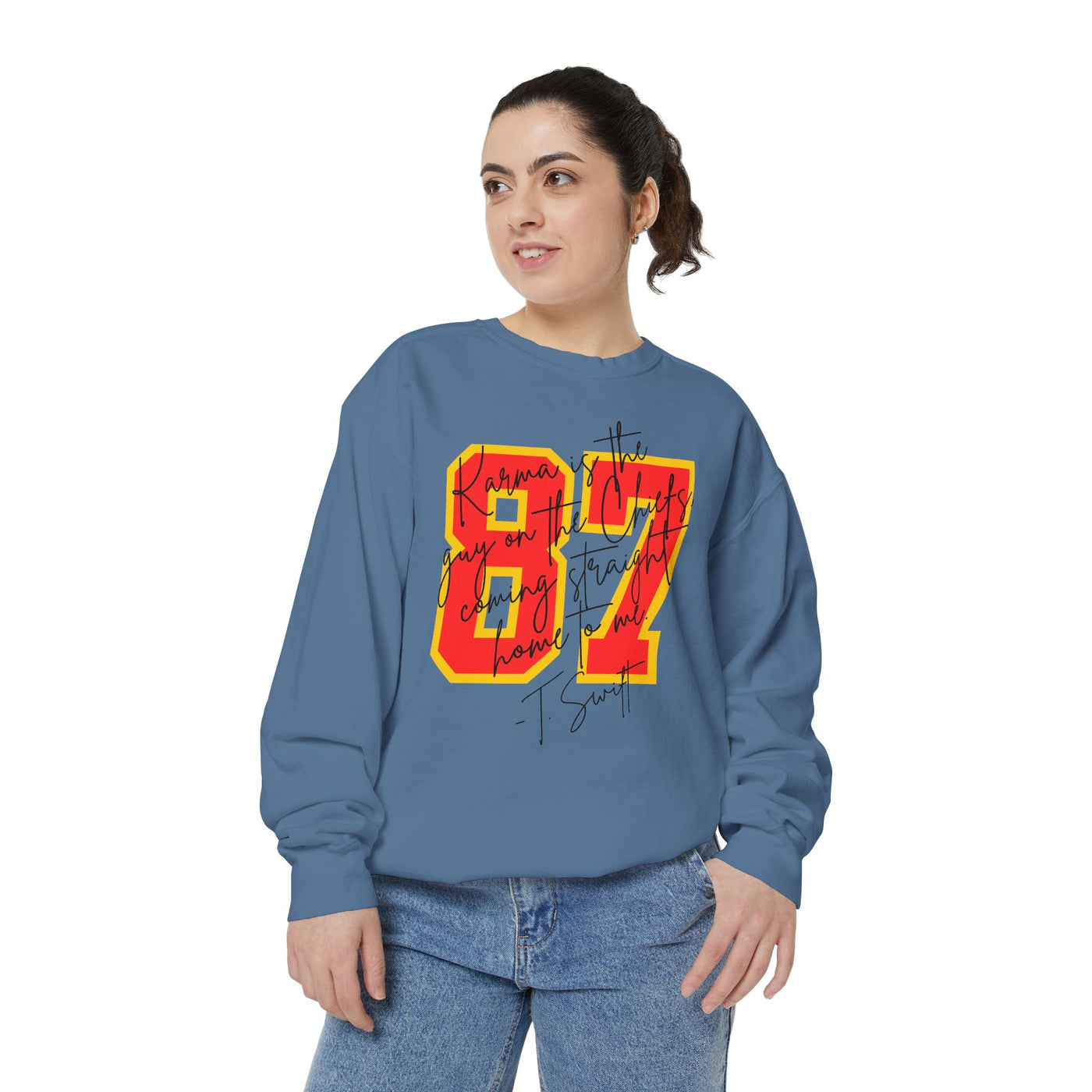 87 Karma Football Season Sweatshirt (COMFORT COLORS)