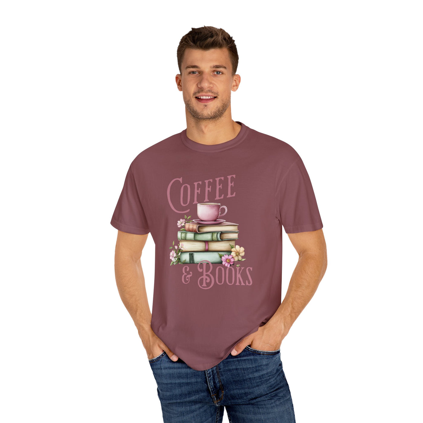 Coffee and Books T-shirt (COMFORT COLORS)