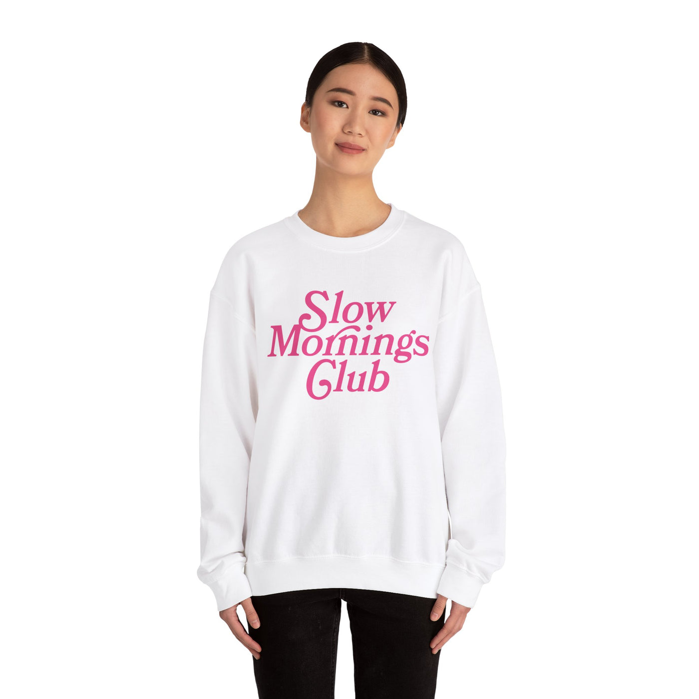 Slow Mornings Club Sweatshirt  (GILDAN)