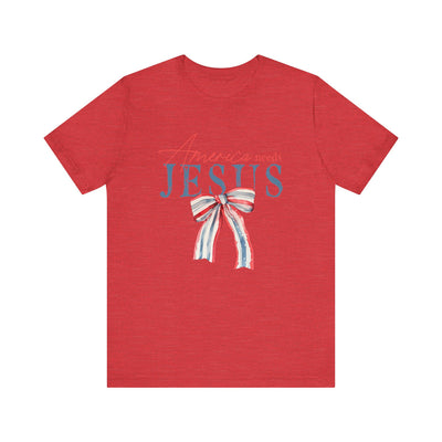 AMERICA NEEDS JESUS TEE (Bella and Canvas)
