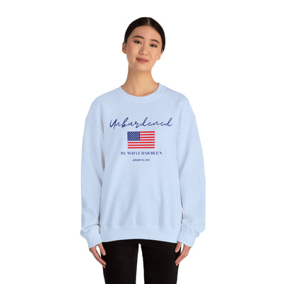 OFFICIALLY UNBURDENED BY WHAT HAS BEEN FLAG SWEATSHIRT (GILDAN)