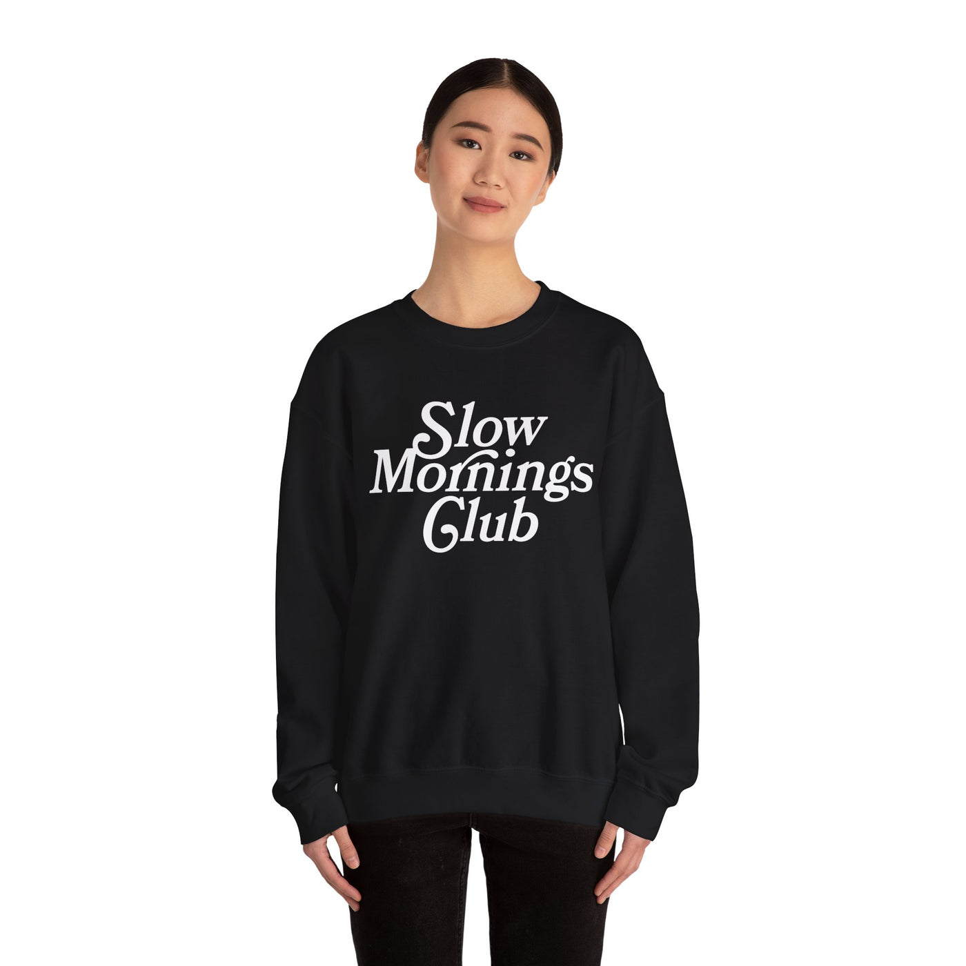 Slow Mornings Club Sweatshirt  (GILDAN)