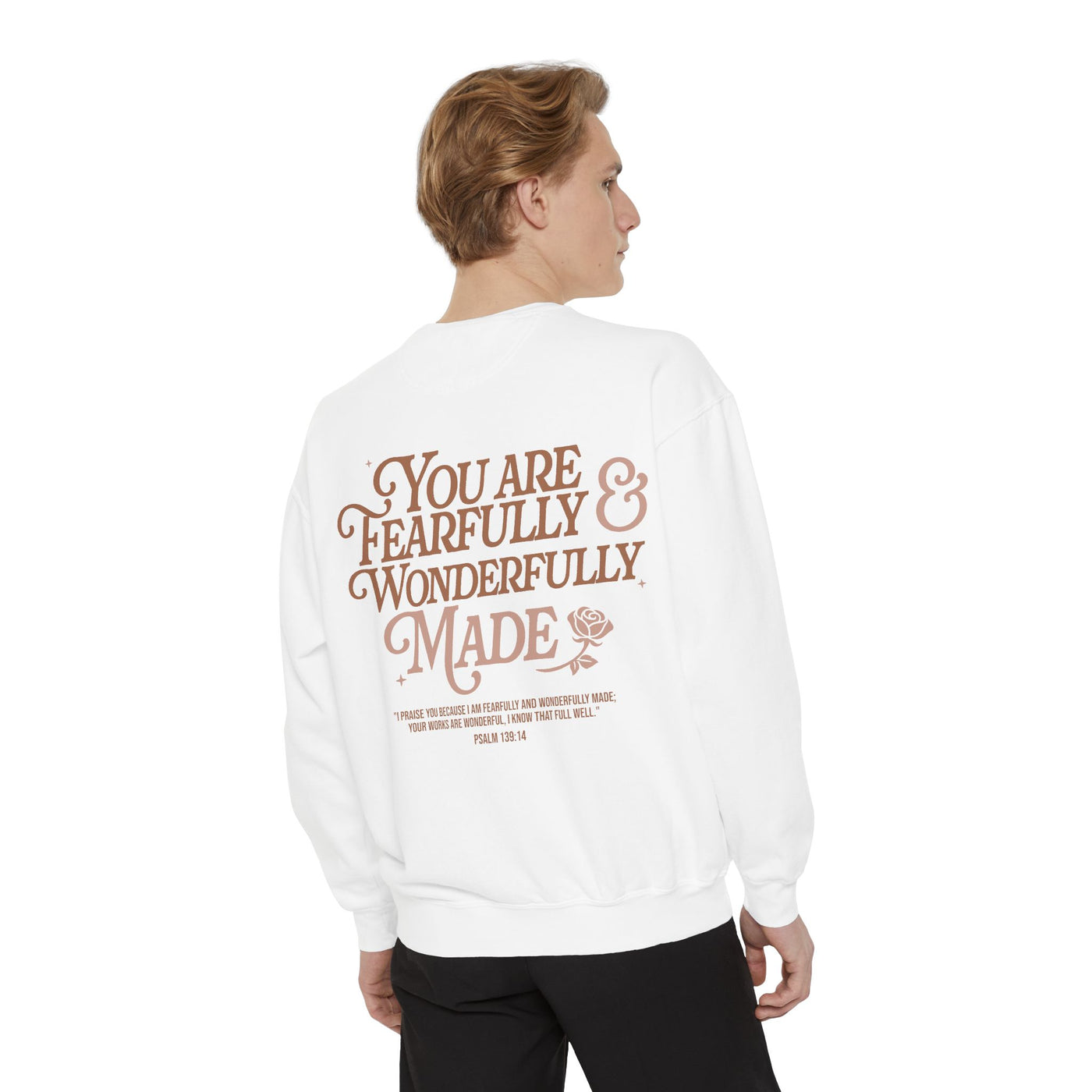 Psalm 139:14 Graphic Sweatshirt - 2 sided print✨🙏 (COMFORT COLORS)