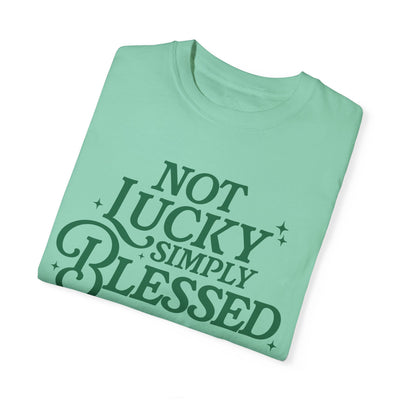 Not Lucky Simply Blesssed Graphic T-Shirt (Comfort Colors)