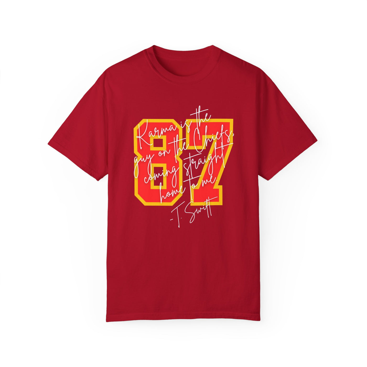 87 Karma Football Season T-shirt (COMFORT COLORS)