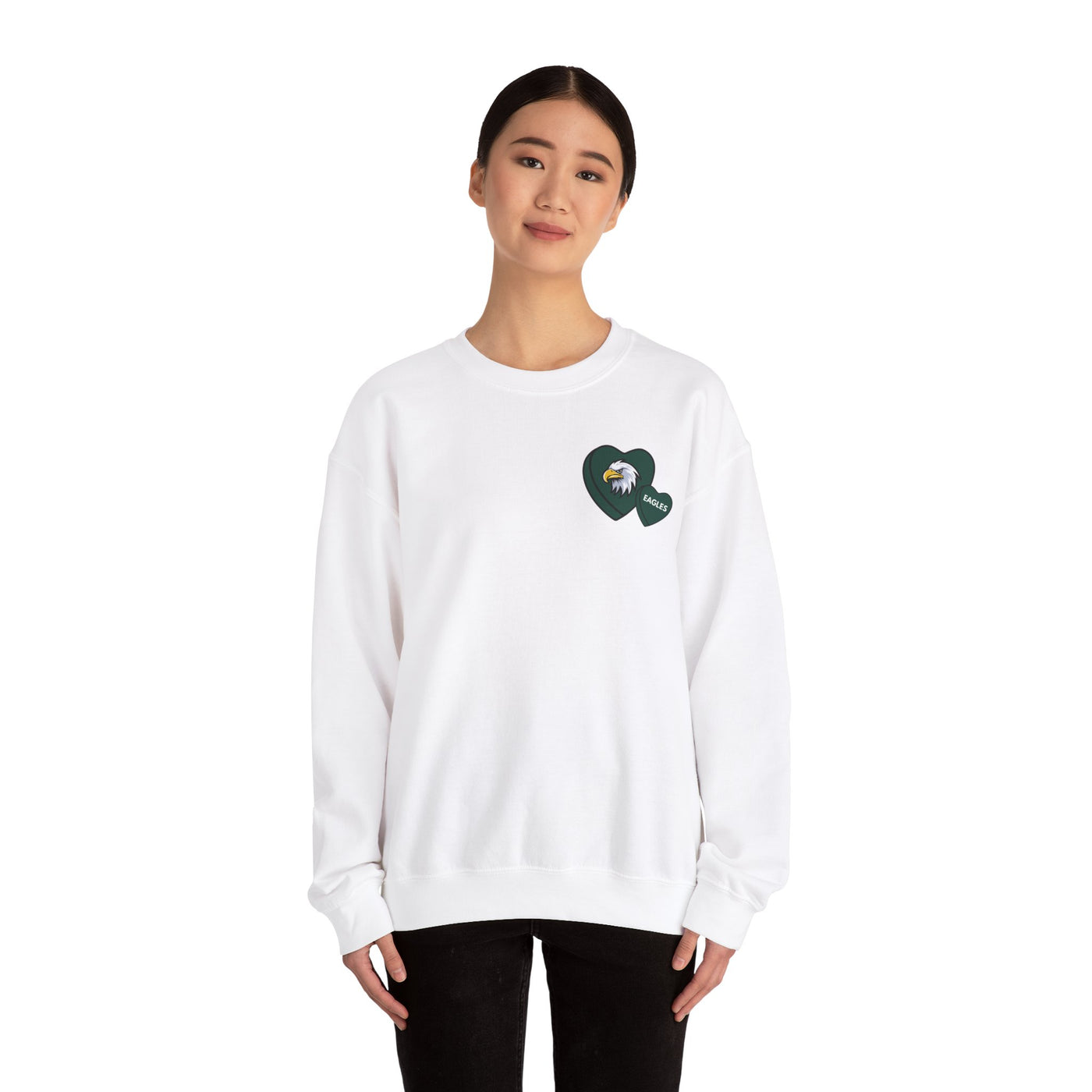 Philadelphia Eagles Heart Pride Sweatshirt (2-Sided Print) (GILDAN)