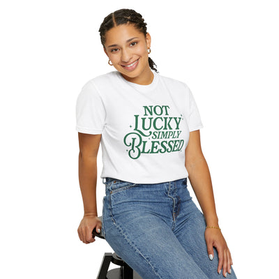 Not Lucky Simply Blesssed Graphic T-Shirt (Comfort Colors)