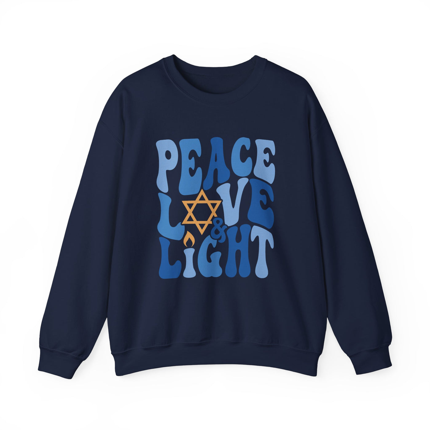 PEACE LOVE AND LIGHT SWEATSHIRT (GILDAN)