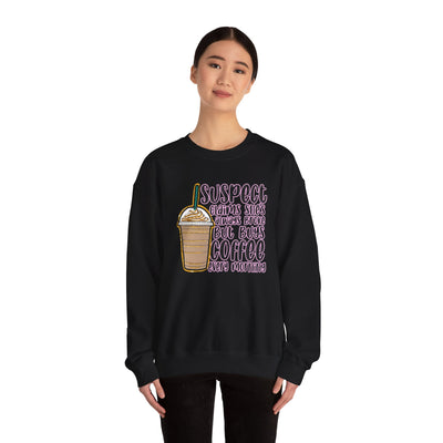 Suspect Claims Coffee Sweatshirt (GILDAN)