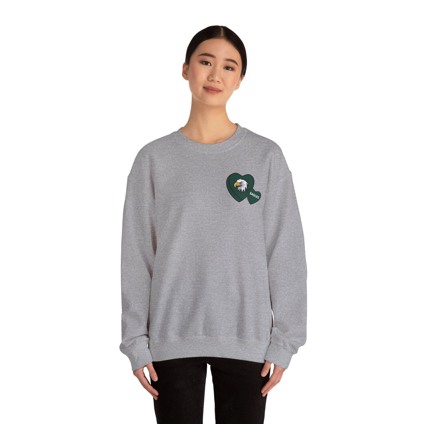 Philadelphia Eagles Heart Pride Sweatshirt (2-Sided Print) (GILDAN)