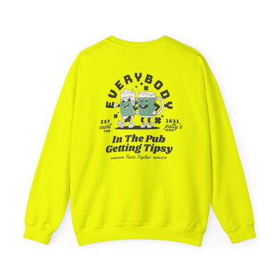 Everybody in the Pub Getting Tipsy 2 Sided Print Sweatshirt  (GILDAN)