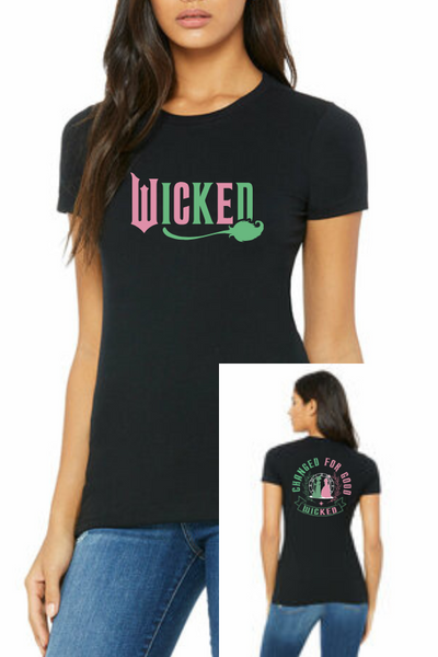 ELPHABA 2 SIDED PRINT FITTED TEE (GILDAN)