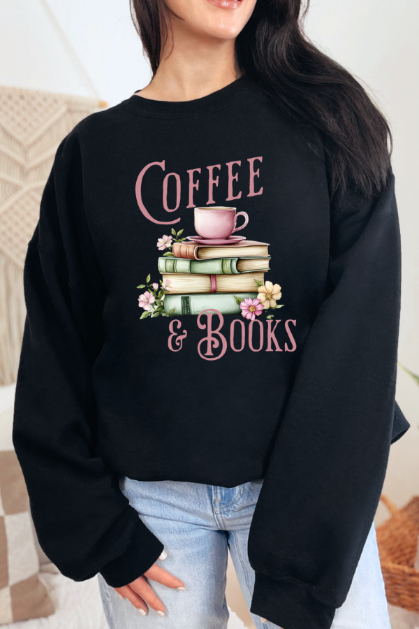 Coffee & Books Sweatshirt (GILDAN)