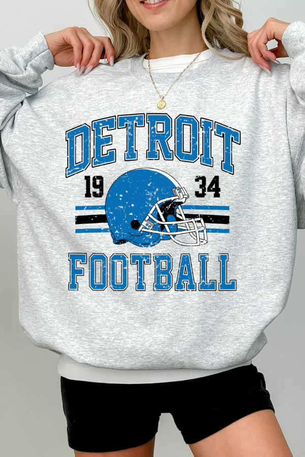 Detroit Football 1934 Distressed Sweatshirt (GILDAN)