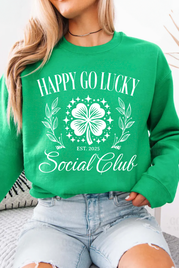 Happy Go Lucky Social Club Sweatshirt (GILDAN)