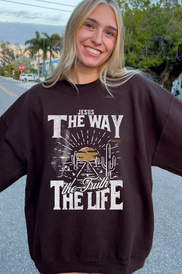 Jesus, The Way, The Truth, The Life Sweatshirt   (GILDAN)