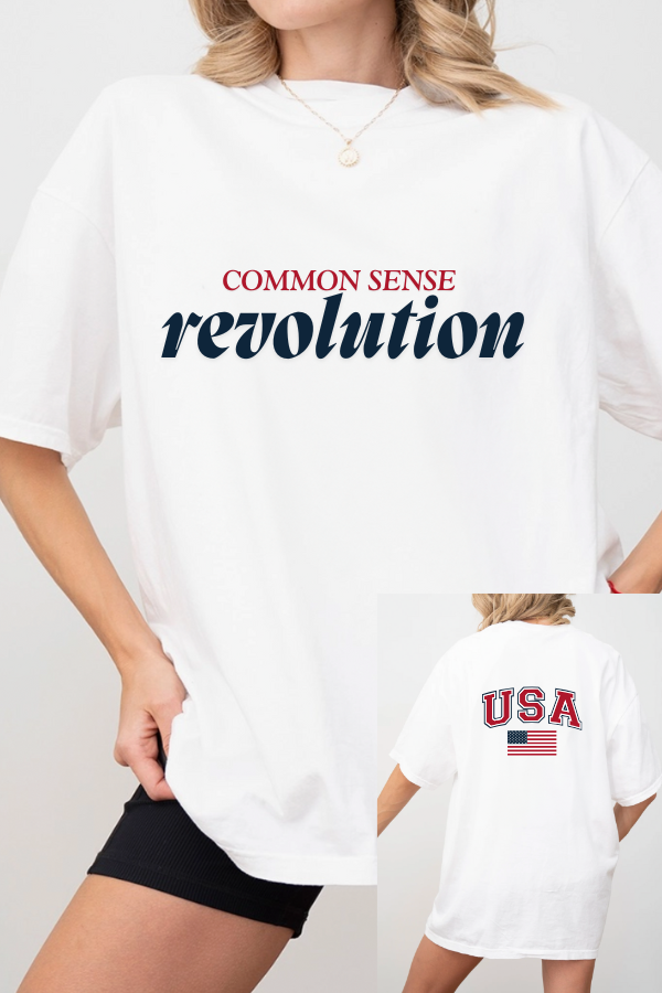 COMMON SENSE REVOLUTION TEE (COMFORT COLORS)