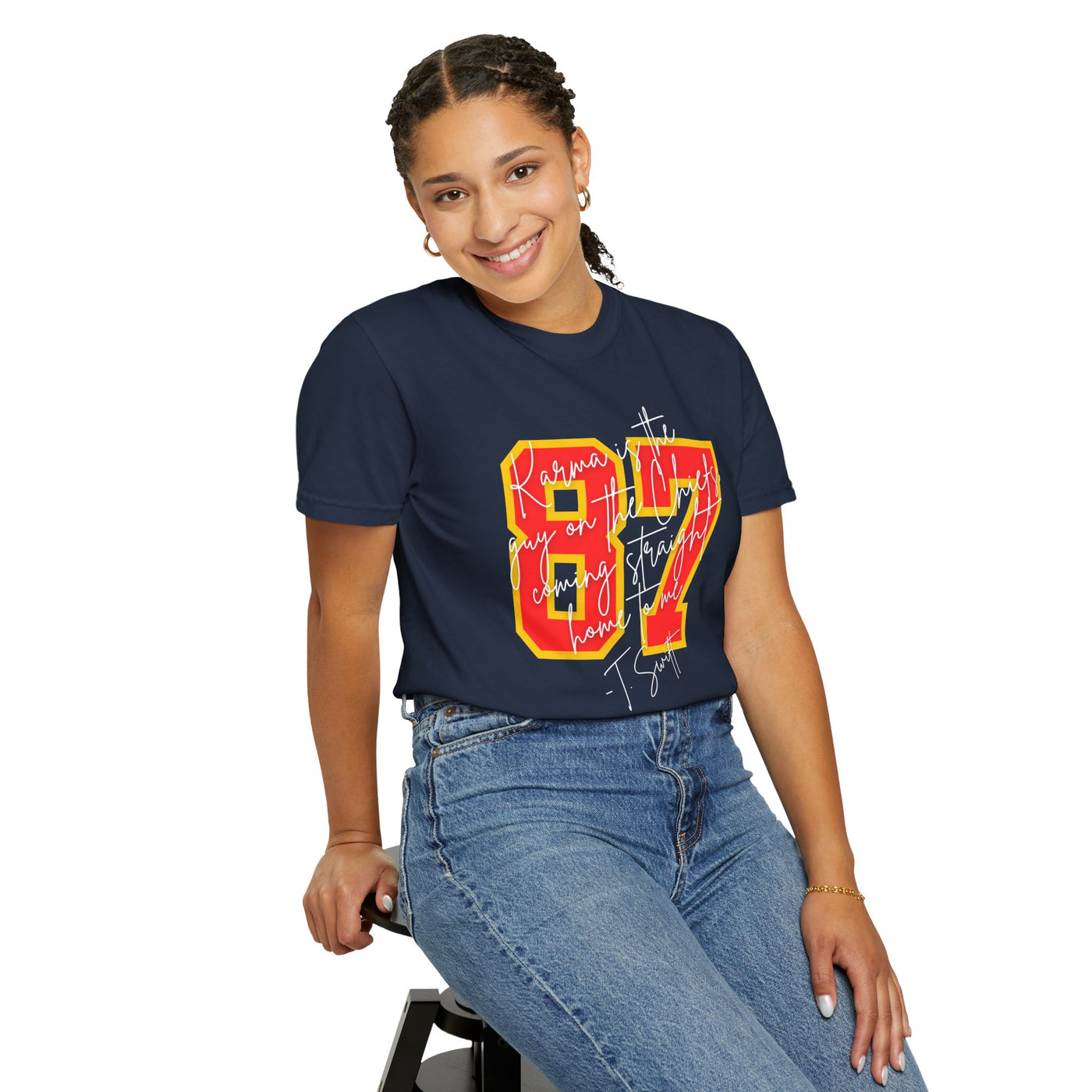 87 Karma Football Season T-shirt (COMFORT COLORS)