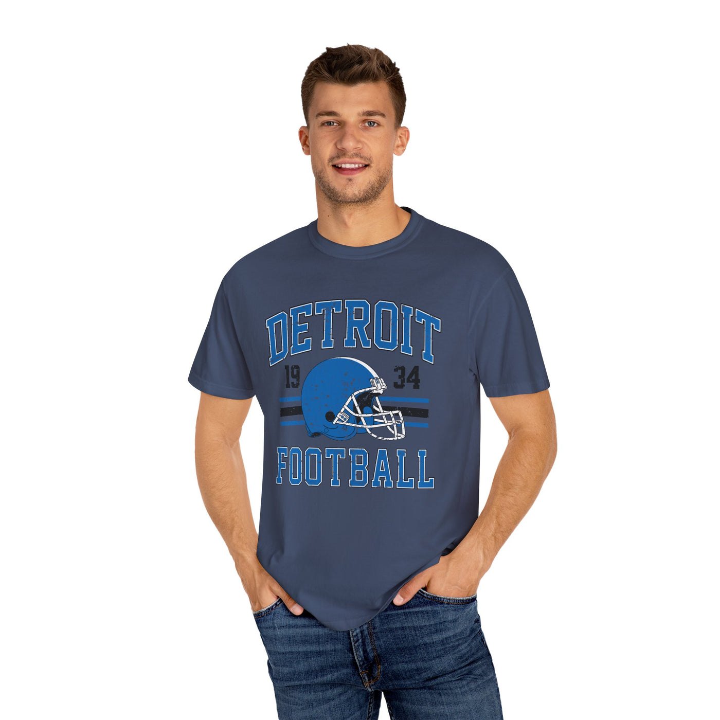 Detroit Football 1934 Distressed T-shirt (Comfort Colors)