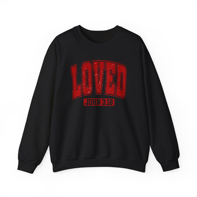 Loved John 3:16  Distressed Graphic Sweatshirt (GILDAN)