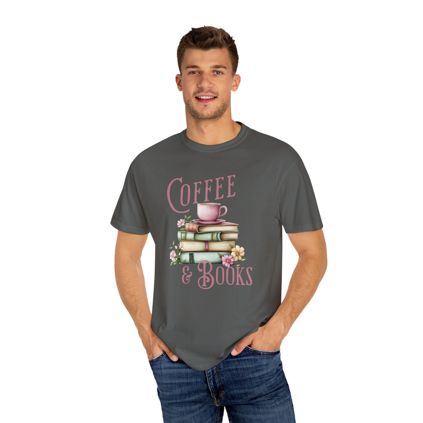 Coffee and Books T-shirt (COMFORT COLORS)