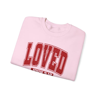 Loved John 3:16  Distressed Graphic Sweatshirt (GILDAN)