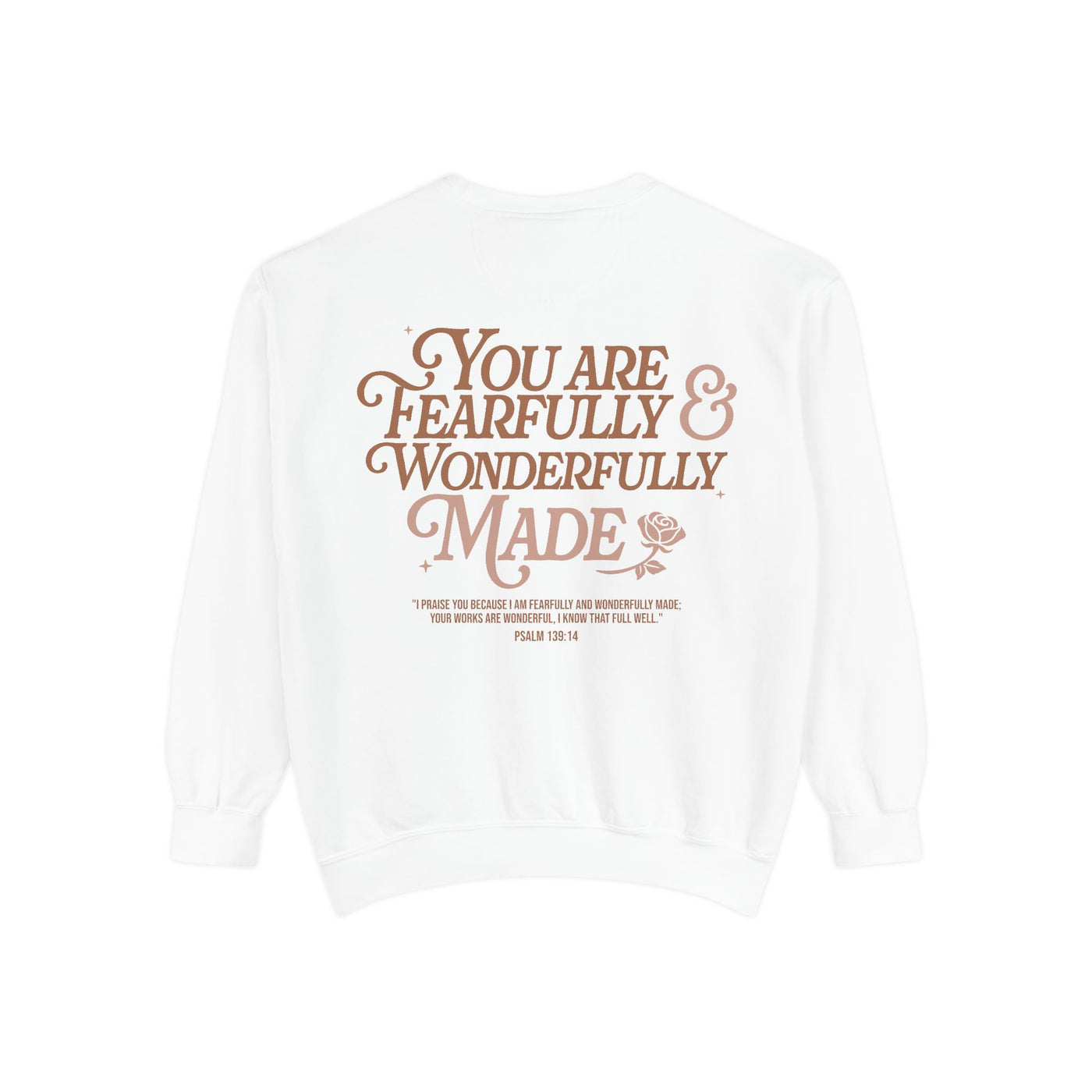 Psalm 139:14 Graphic Sweatshirt - 2 sided print✨🙏 (COMFORT COLORS)