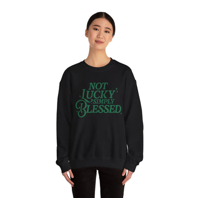 Not Lucky Simply Blessed Graphic Sweatshirt (GILDAN)